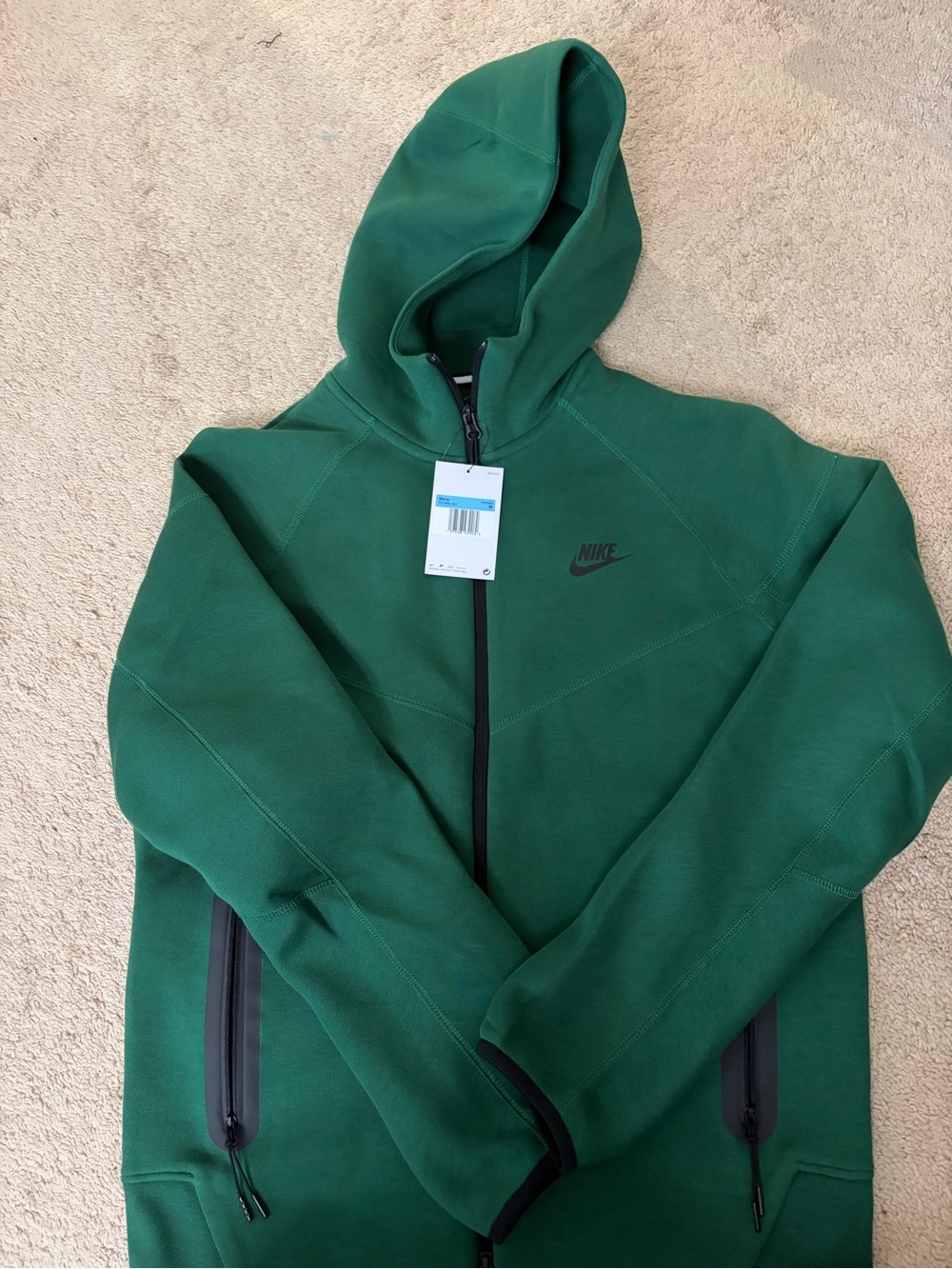 Nike Tech Men's Fleece Windrunner Full-Zip Green Jacket